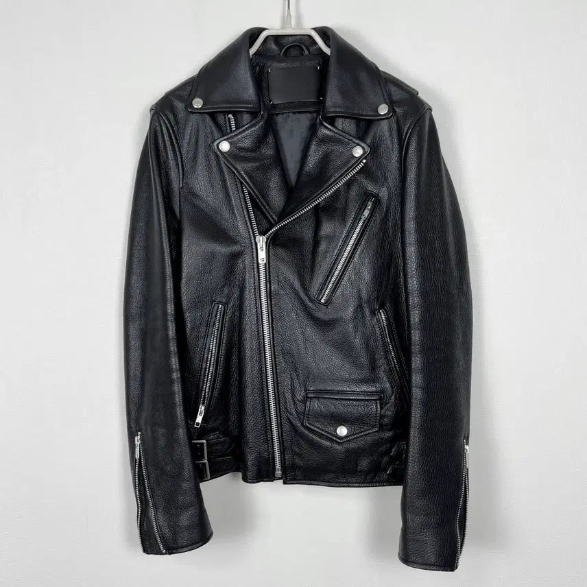 [BUNJANG] Vivastudio Cowhide Leather Rider Jacket Black Men's S / 비바스튜디오 소가죽 블랙 라이더 가죽 자켓 점퍼 남S 라덴 빈티지