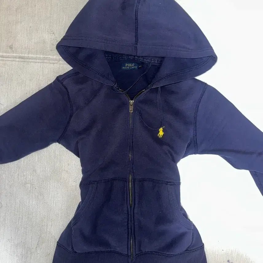 [BUNJANG] Polo Ralph Lauren Navy Hooded Zip-Up Jacket / 폴로 랄프로렌 네이비 후드 집업