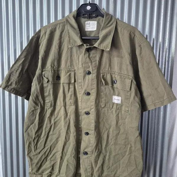 [BUNJANG] Awesome Apparel Khaki Short Sleeve Shirt / 어썸어패럴 반팔 셔츠 카키