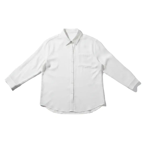 [BUNJANG] Women's White See-Through Shirt Blouse / 여성F/ 화이트 시스루 셔츠 블라우스