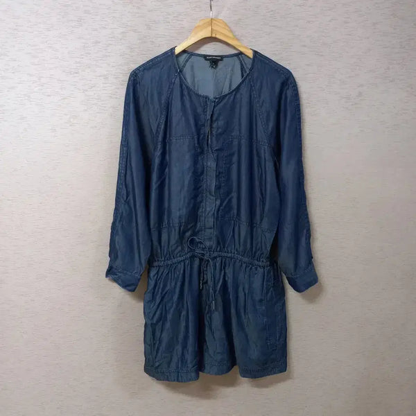 [BUNJANG] Club Monaco Navy Zip-Up Jumpsuit / B8-19/클럽모나코 허리밴딩 네이비 집업 점프수트 봄가을 여성