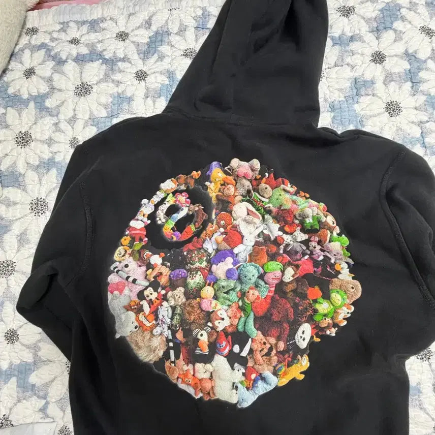 [BUNJANG] Stussy Plush Hoodie Black / 스투시 플러시 후드 블랙