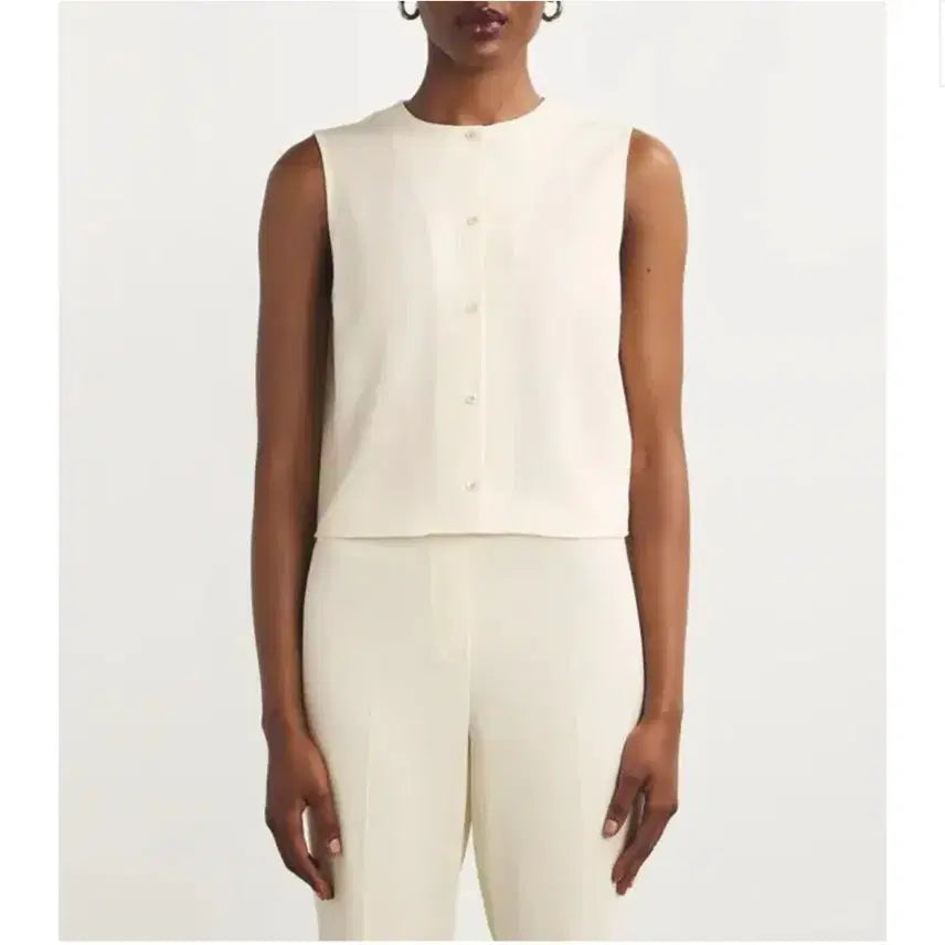 [BUNJANG] Theory Admiral Crepe Shell Top / 띠어리 24년 어드미럴 크레페 쉘 탑 55