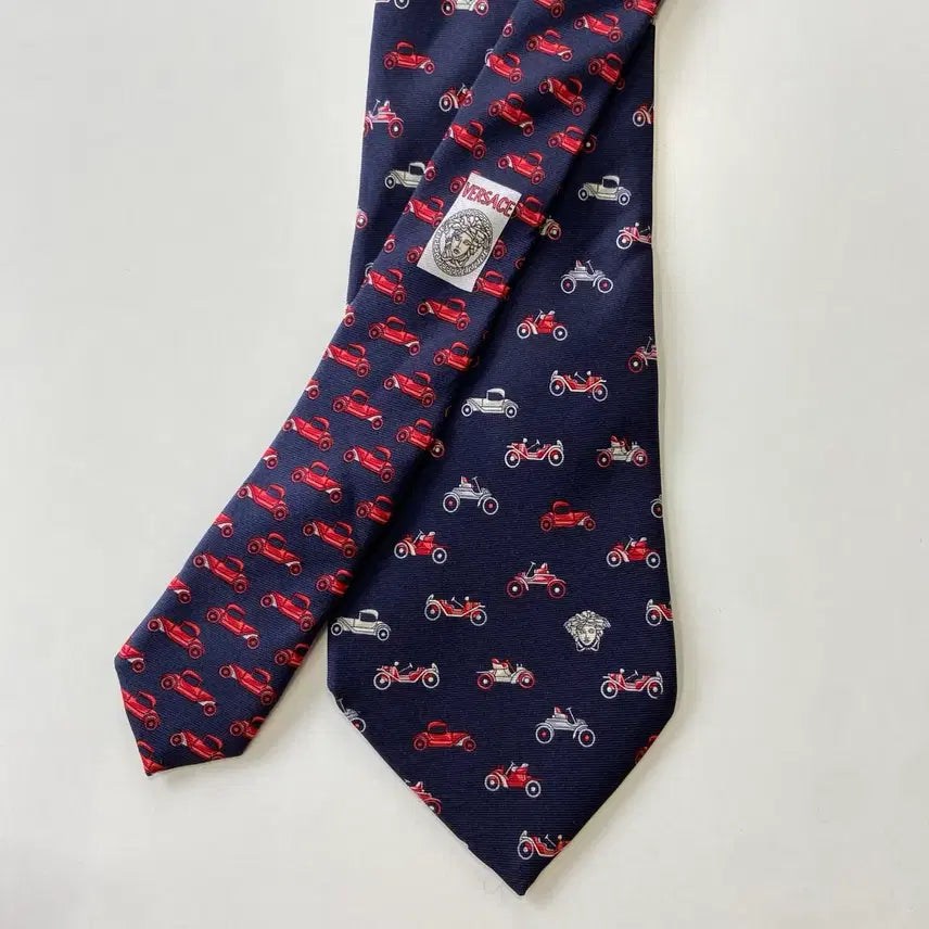 [BUNJANG] Versace Silk Simple Logo Necktie / Versace 베르사체 정품 명품 심플로고 넥타이