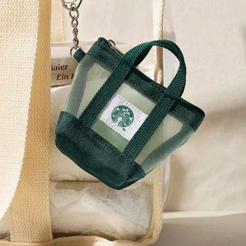 [BUNJANG] Starbucks Mesh Mini Bag Keychain / 스타벅스 메쉬 미니백 키링