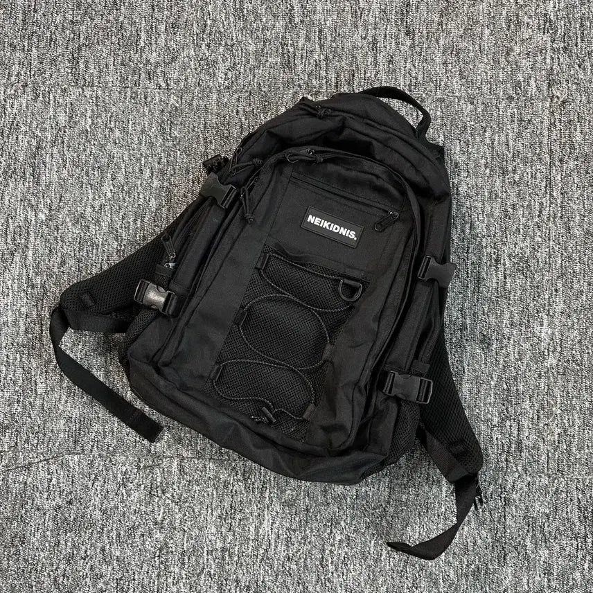 [BUNJANG] Nakedness Black Mesh String Backpack / 네이키드니스 블랙 메쉬 스트링 백팩