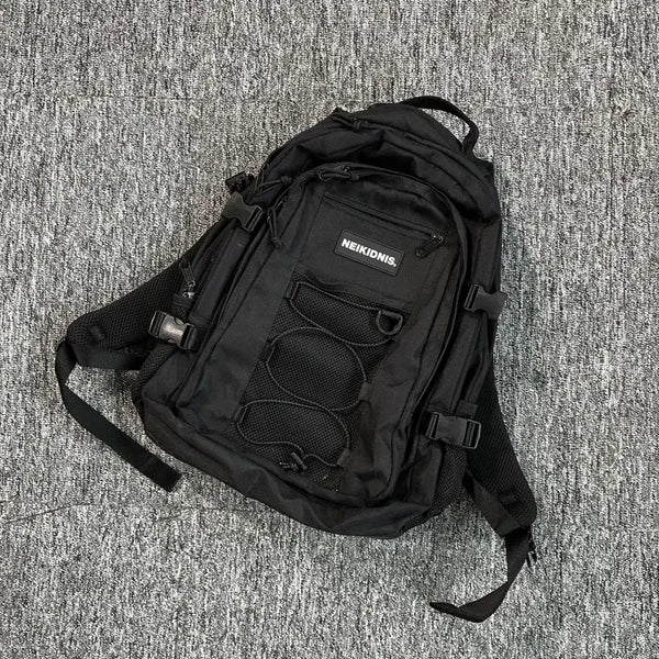 [BUNJANG] Nakedness Black Mesh String Backpack / 네이키드니스 블랙 메쉬 스트링 백팩
