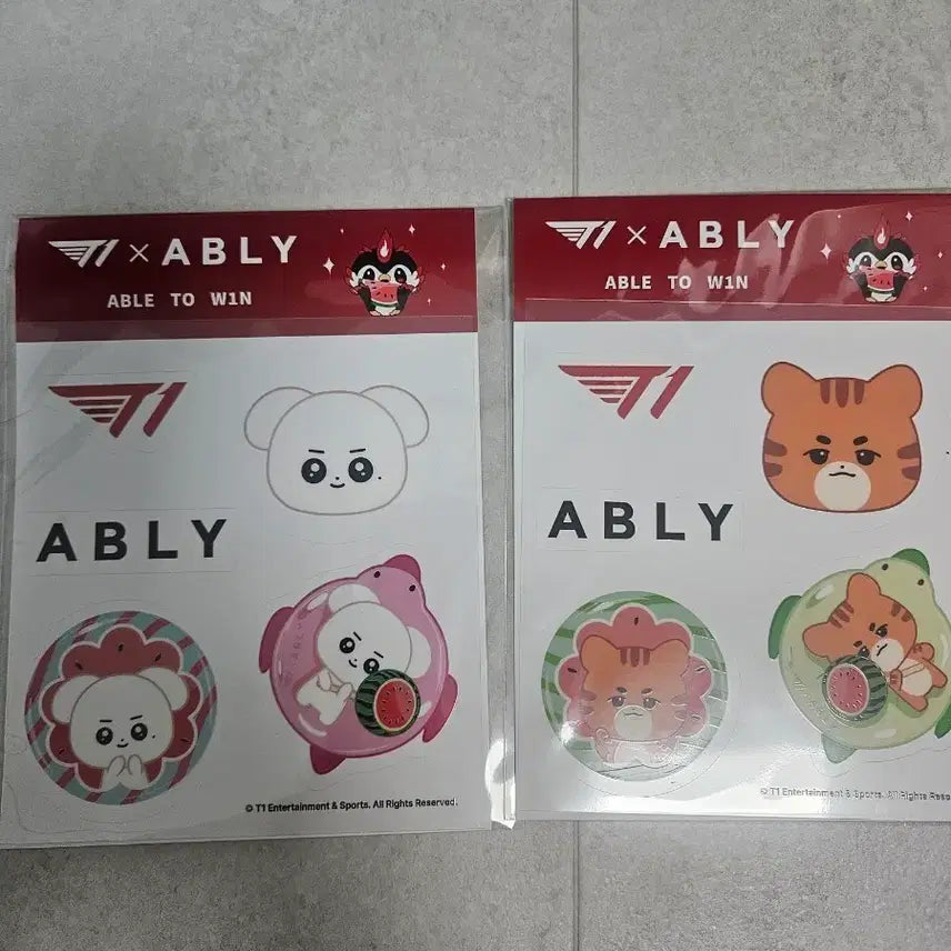 [BUNJANG] T1 ABLY Collaboration Sticker Set / ABLY 티원 스티커 판매합니다
