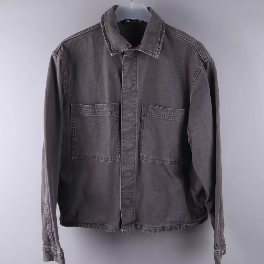 [BUNJANG] Zara Washed Grey Denim Shirt Jacket (S) / 자라 데님 셔츠 자켓 워싱 그레이 (S)