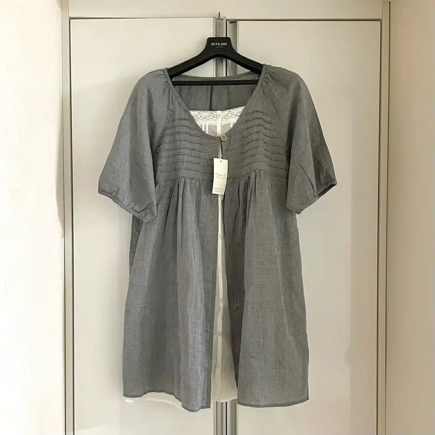 [BUNJANG] Morrigal Ba Seonsaeng Layered Shirt Blouse / [새상품] 모리걸 바선생 레이어드 셔츠 블라우스 빈티지 하구미
