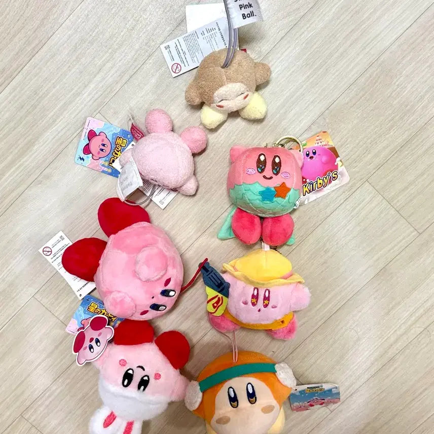 [BUNJANG] Kirby Plush Keychain Bag Charm / kirby커비 인형뽑기키링열쇠가방고리인형 개당