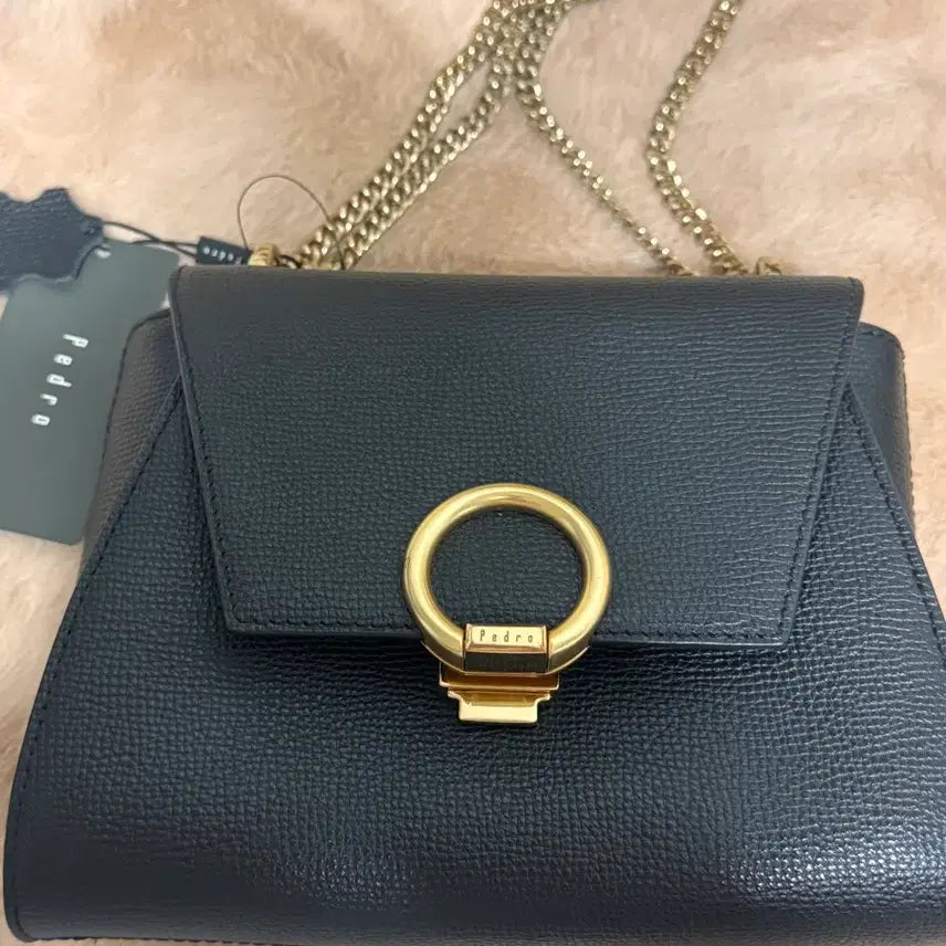 [BUNJANG] Pedro Black Chain Shoulder Bag Leather / 페드로 체인 숄더백 블랙