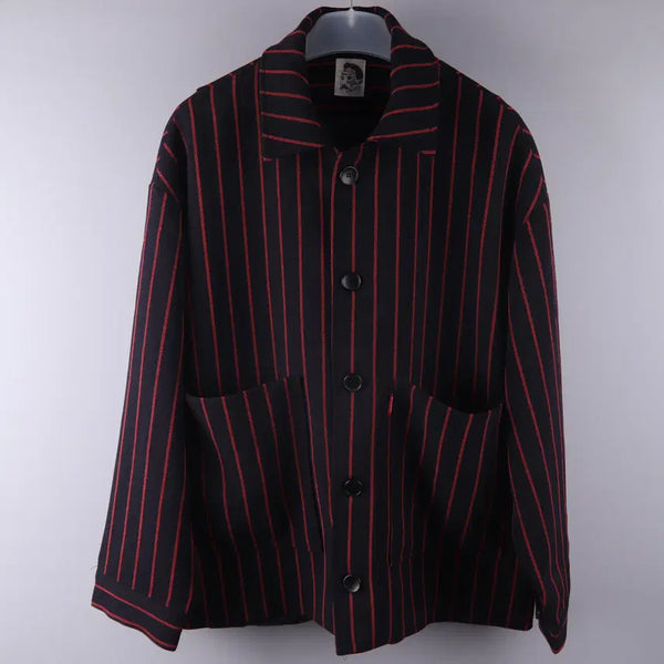 [BUNJANG] Pinstripe Work Jacket (Chore Jacket) - Size F / 핀스트라이프 워크 자켓(초어 자켓) (F)