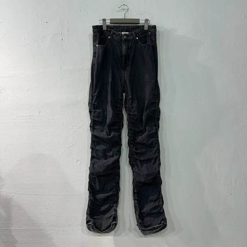 [BUNJANG] No Menuäl Shirring Scrunch Denim Jeans L / 노메뉴얼 셔링 곱창 데님 청바지 L