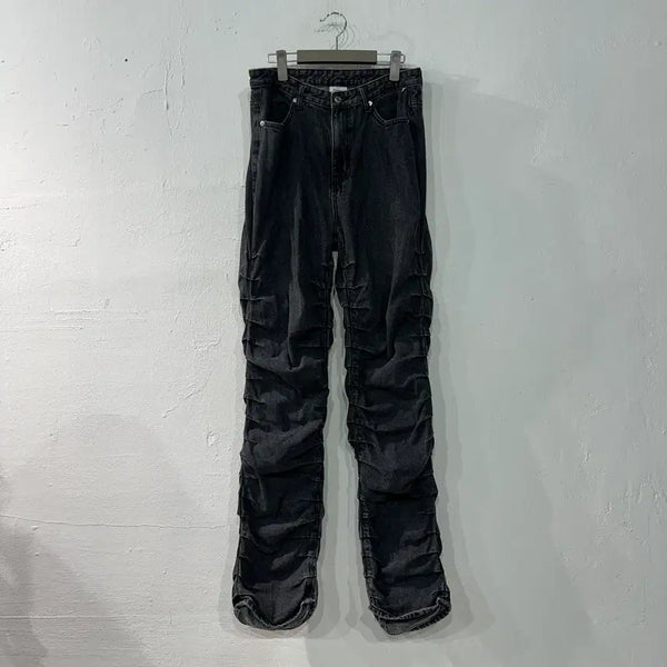 [BUNJANG] No Menuäl Shirring Scrunch Denim Jeans L / 노메뉴얼 셔링 곱창 데님 청바지 L