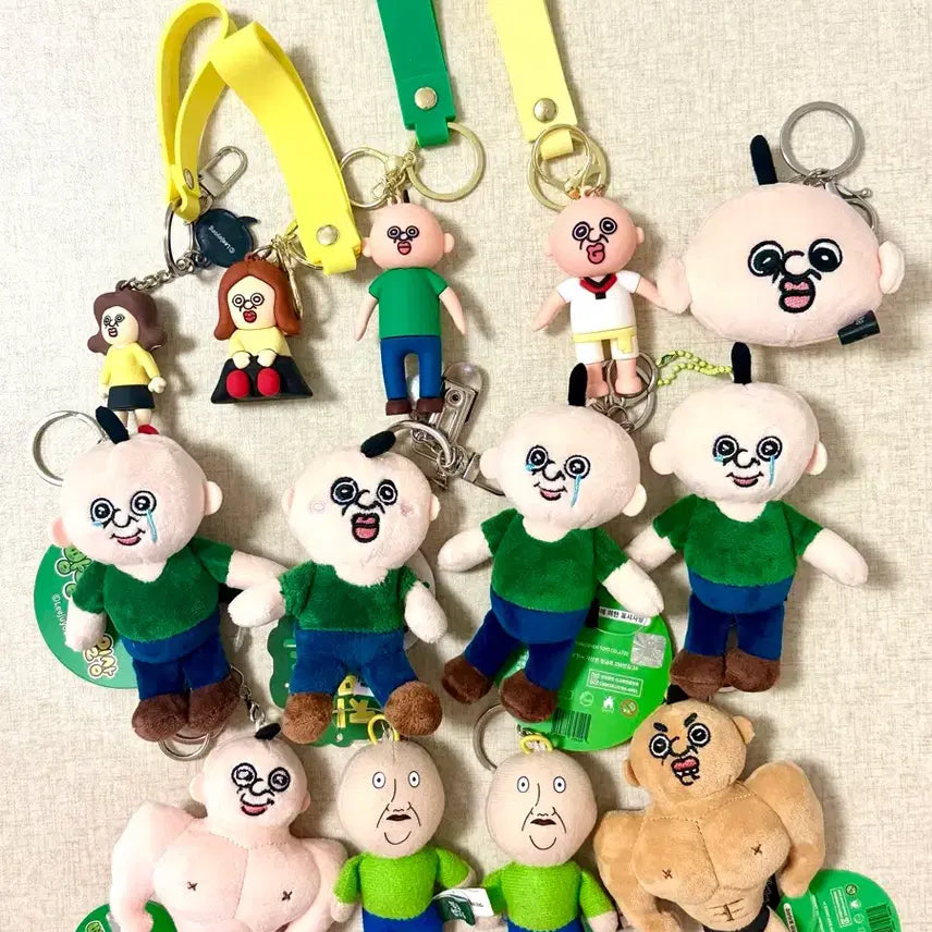 [BUNJANG] BbangBbangi Okji Doll Gacha Figure Keyring Set / 빵빵이 옥지인형뽑기가챠피규어키링열쇠가방고리인형 세트