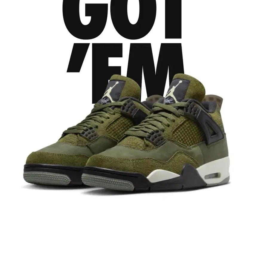 [BUNJANG] Nike Air Jordan 4 Retro SE Craft Medium Olive / 나이키 에어 조던 4 레트로 SE 크래프트 미디움 올리브 285