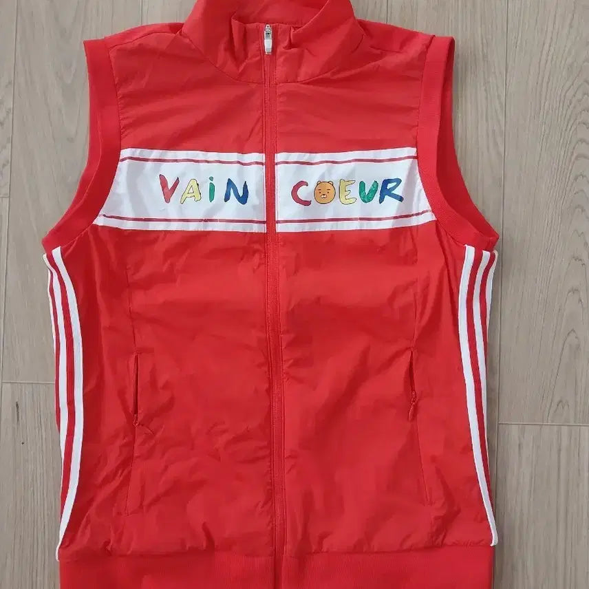 [BUNJANG] Castelbajac x Kakao Friends Collaboration Windproof Golf Vest (Red, Size 85) / 17.여성 까스텔바작 카카오 콜라보 방풍 골프베스트 85