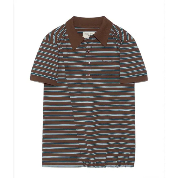 [BUNJANG] Matinkim Striped Collar T-shirt / 마뗑킴 카라 티셔츠