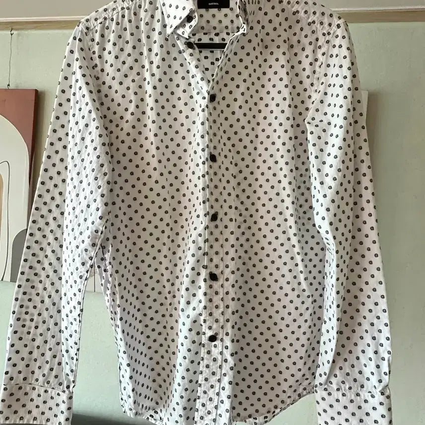 [BUNJANG] Diesel White Patterned Shirt / 디젤 셔츠