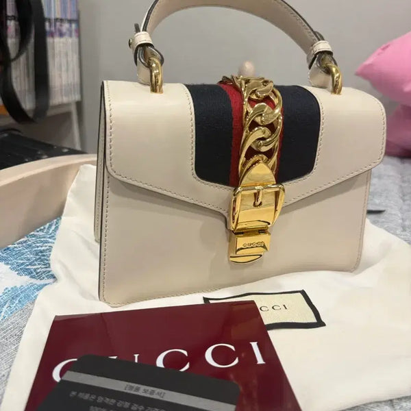 [BUNJANG] Gucci 1955 Horsebit Shoulder Bag White / 구찌 1955 홀스빗 숄더백 화이트
