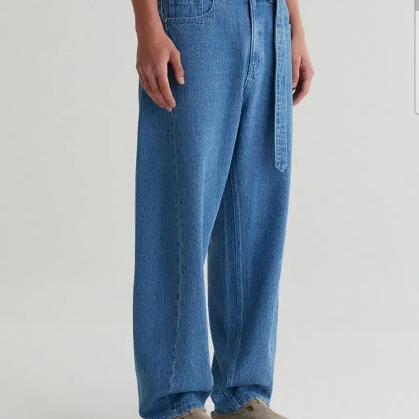 [BUNJANG] SUARE Curved Belted Denim Pants / M)수아레 커브드 벨티드 데님팬츠