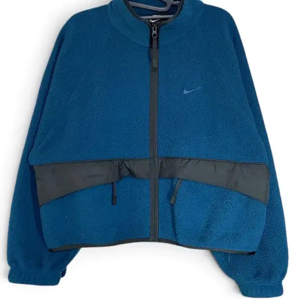 [BUNJANG] Nike Deep Blue Cropped Fleece Jacket / 나이키 딥블루 크롭 뽀글이자켓
