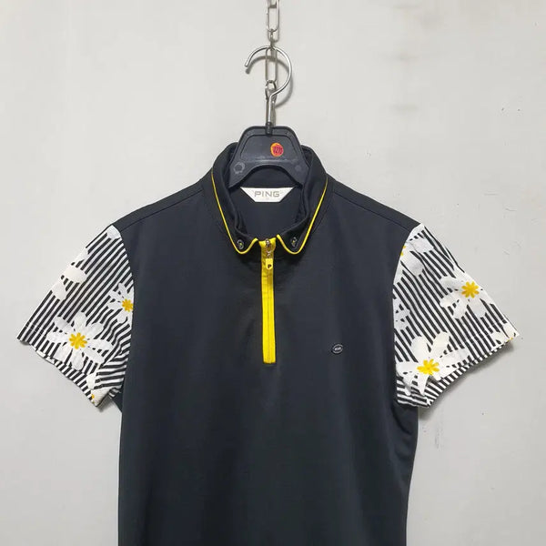 [BUNJANG] Ping Women's Golf Short Sleeve T-Shirt Black / 1270) 핑 여성 골프 반팔티셔츠 95