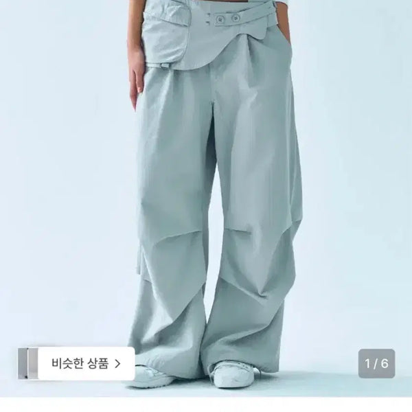 [BUNJANG] Duomio Washing Belt Bag Pants Light Grey / 미개봉) 뚜오미오 워싱 벨트백 팬츠 라이트 그레이