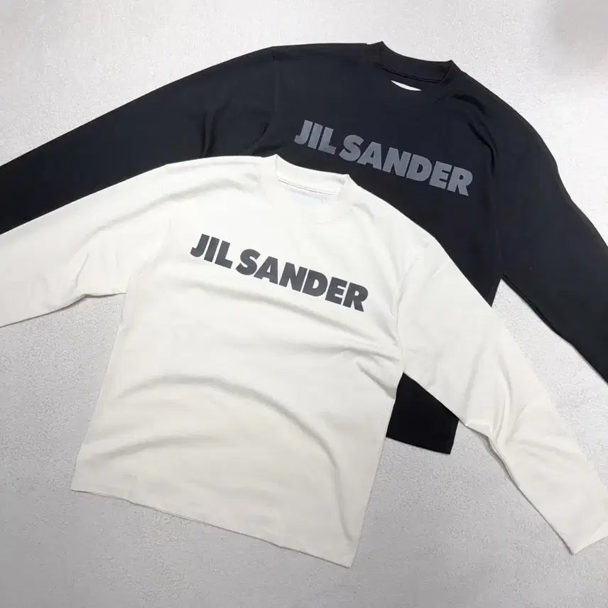 [BUNJANG] Jil Sander Logo Sweatshirt Long Sleeve T-Shirt Set / 질샌더 맨투맨 긴팔 티셔츠