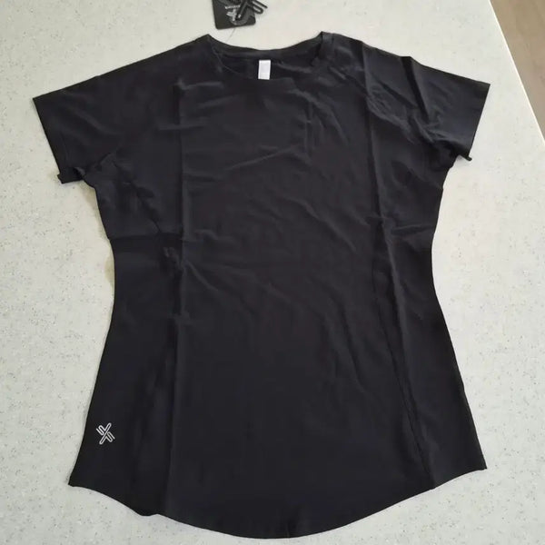 [BUNJANG] Xexymix Ice Feather Short Sleeve Black M / 새상품-테그있음)아이스페더 숏슬리브(블랙)(젝시믹스)(50%할인)