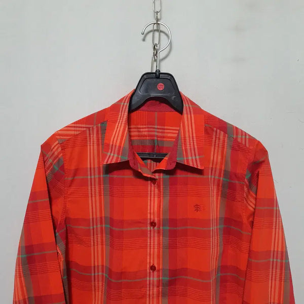 [BUNJANG] KOLON SPORT Women's Plaid Hiking Shirt Red / 1273) 코오롱스포츠 여성 등산 체크 셔츠