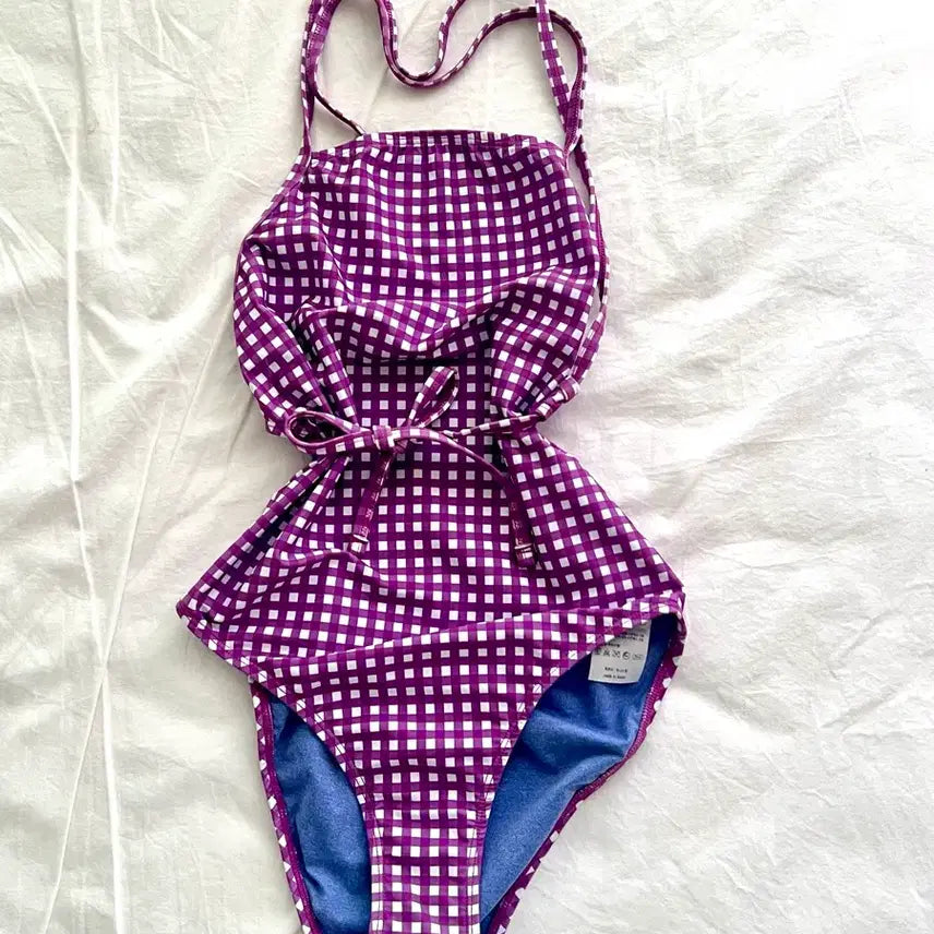 [BUNJANG] Winnyswim Berry Coke 28 Tieback Swimsuit / 위니스윔 베리콕 28 타이백