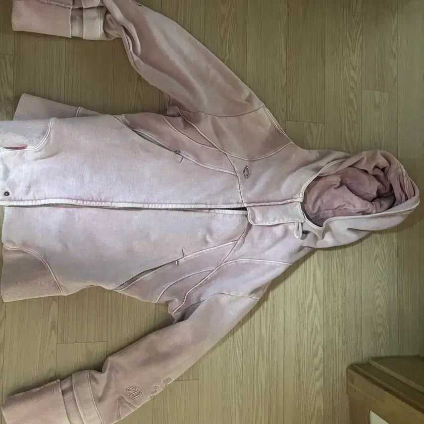 [BUNJANG] Mischief Cut Off Hood Washed Pink Brown / 미스치프 컷 오프 후드 워시드 핑크브라운