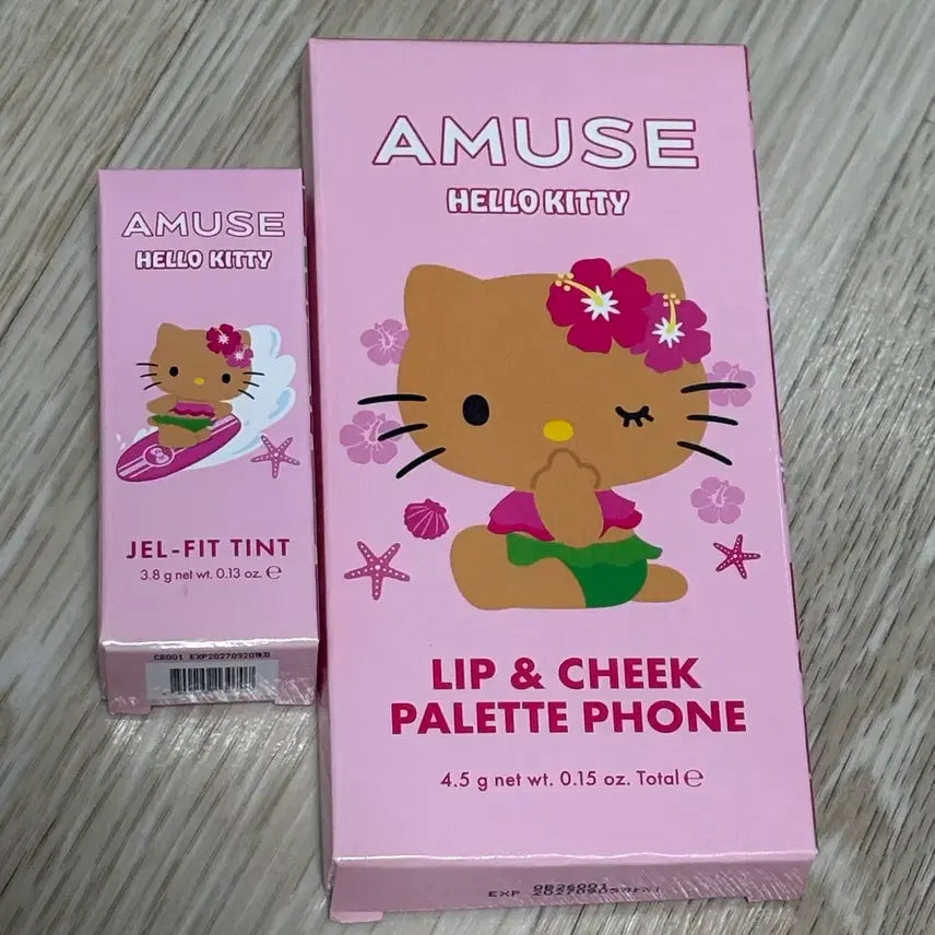 [BUNJANG] AMUSE x Hello Kitty Limited Edition Lip & Cheek Palette Tint / 어뮤즈 태닝 헬로키티 한정 에디션 립앤치크팔레트 틴트