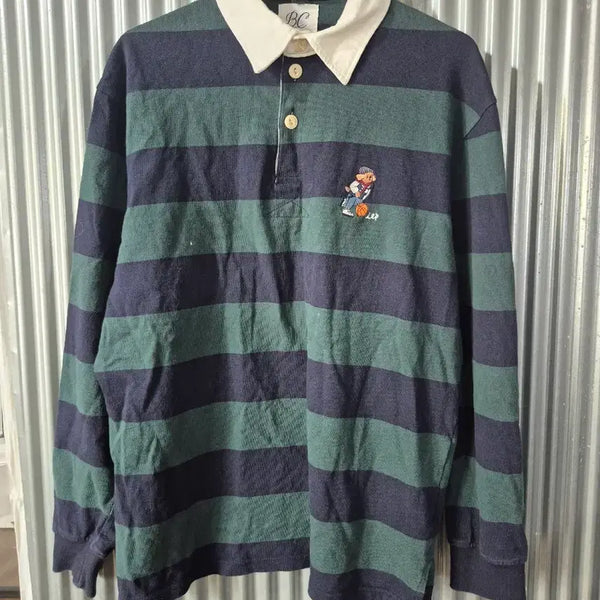 [BUNJANG] Beyond Closet Men's Striped Rugby T-shirt / S 비욘드클로젯 남성 스트라이프 럭비 티셔츠