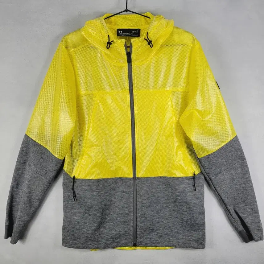 [BUNJANG] Under Armour Yellow/Grey Hooded Zip-Up Jacket / 언더아머 옐로우/그레이 후드 집업