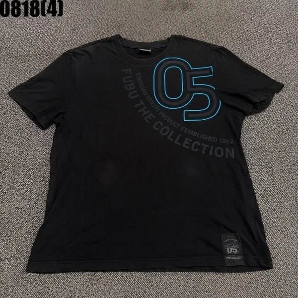 [BUNJANG] FUBU 05 Logo Black T-shirt XL / FUBU 반팔티 05 로고 블랙 반팔 티셔츠 XL 0818