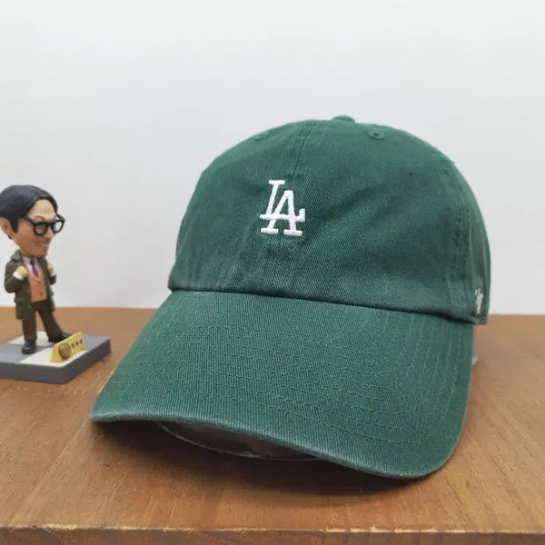 [BUNJANG] 47Brand MLB LA Dodgers Mini Logo Embroidered Cleanup Baseball Cap Green / 47브랜드 MLB LA다저스 미니 로고 자수 클린업 야구 모자 볼캡 그린