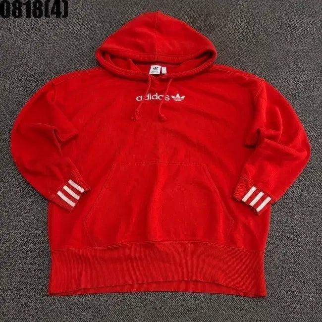 [BUNJANG] Adidas Hooded Sweatshirt Red M / 아디다스 후드티 레드 M 0818
