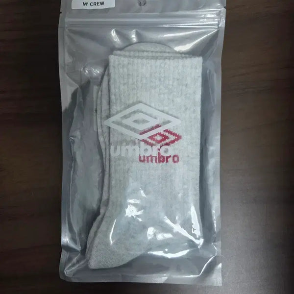 [BUNJANG] Umbro Logo Crew Socks (2-Pack) / (새상품 2팩) 엄브로 로고 크루 삭스 260 그레이