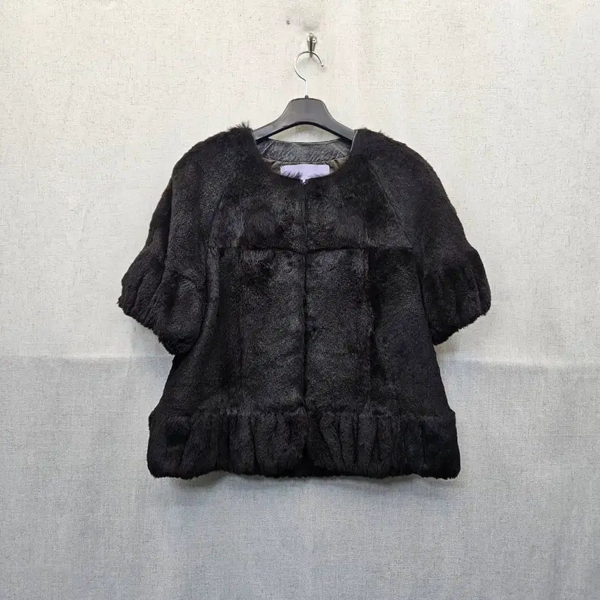[BUNJANG] Vera Wang Fur Short Sleeve Jacket / 베라왕 모피 반팔 자켓 .437