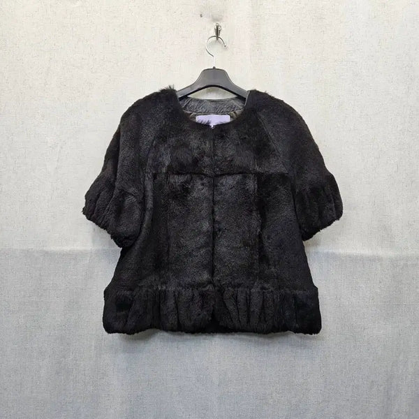 [BUNJANG] Vera Wang Fur Short Sleeve Jacket / 베라왕 모피 반팔 자켓 .437