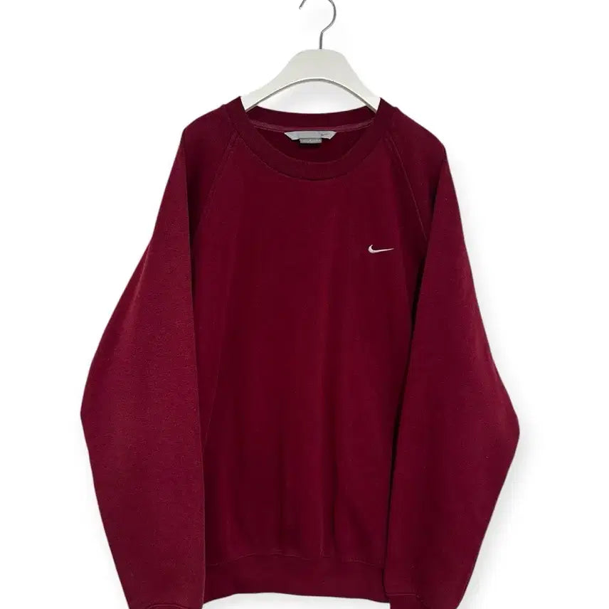 [BUNJANG] Nike Swoosh Burgundy Sweatshirt (00s) / 00s 나이키 스우시 버건디 맨투맨