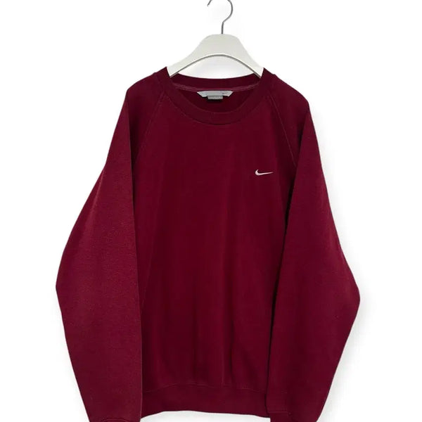 [BUNJANG] Nike Swoosh Burgundy Sweatshirt (00s) / 00s 나이키 스우시 버건디 맨투맨