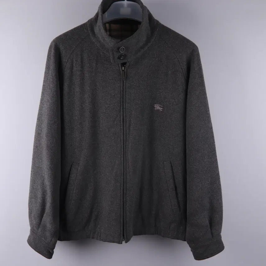 [BUNJANG] Burberry Wool Harrington Blouson Jacket Charcoal Grey Size 46 / 버버리 울 헤링턴 블루종 자켓 (차콜 그레이) (46)