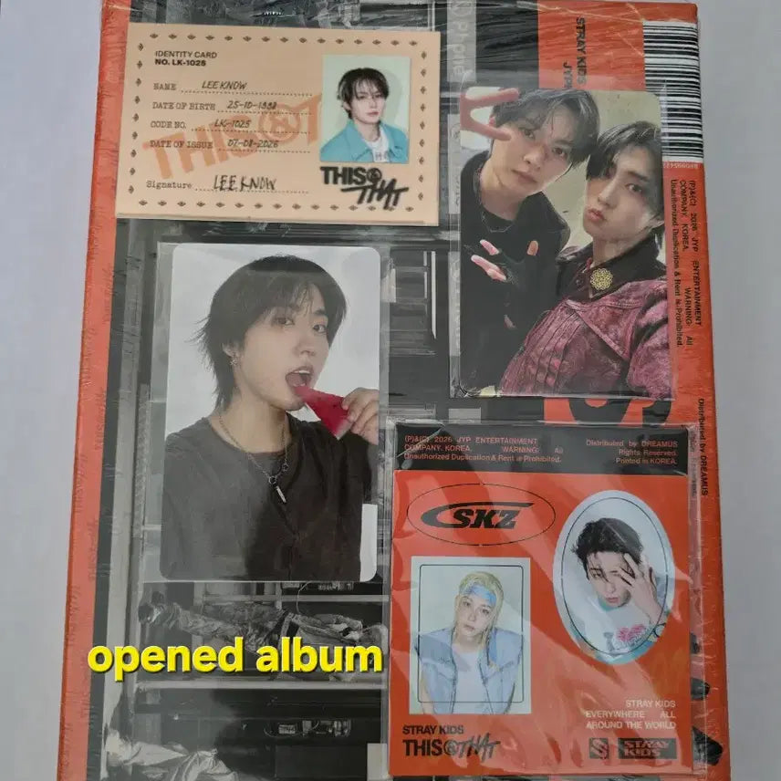 [BUNJANG] Stray Kids 'All About Luv' Version A Unsealed Album with Lee Know PCs / 스키즈 디스앤댓 일반반 개봉 앨범 포카 리노 한 보따람지 유닛