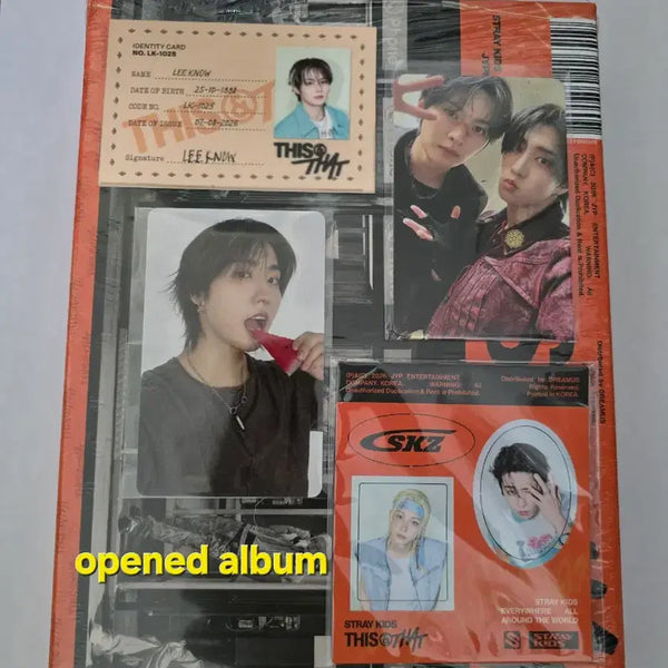 [BUNJANG] Stray Kids 'All About Luv' Version A Unsealed Album with Lee Know PCs / 스키즈 디스앤댓 일반반 개봉 앨범 포카 리노 한 보따람지 유닛