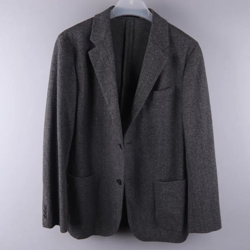 [BUNJANG] Uniqlo Herringbone Comfort 2B Blazer Grey (L) / 유니클로 컴포트 2B 자켓 헤링본 블레이저 그레이 (L)