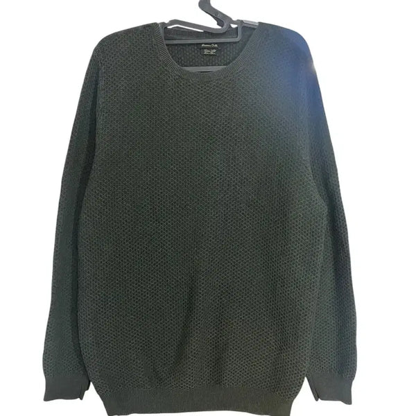 [BUNJANG] Massimo Dutti Khaki Waffle Knit Sweater / 마시모두띠 카키 와플 니트